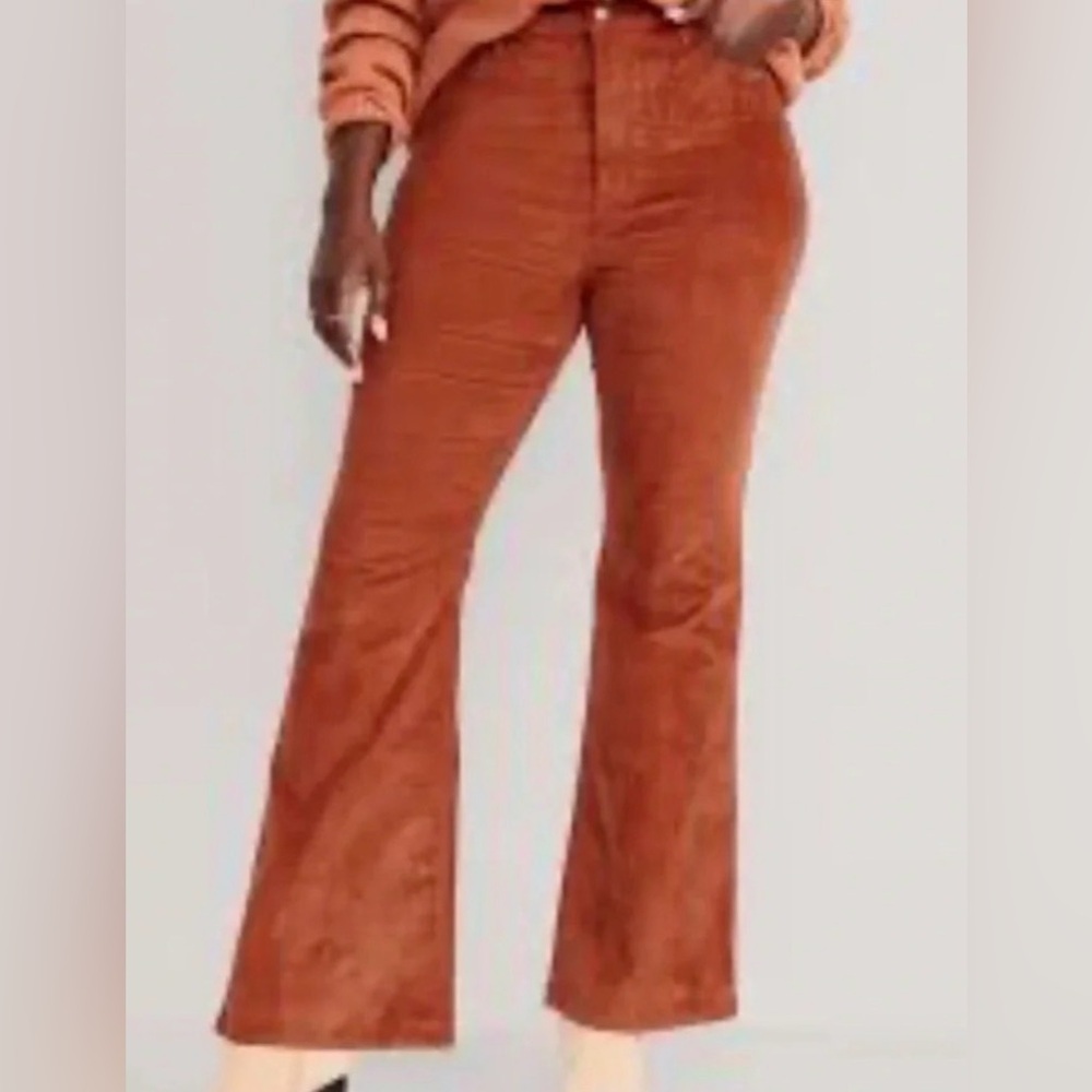 NWT Old Navy Higher High Rise Flare Corduroy Pants Women’s Plus 26W Umbria